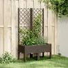 Image de vidaXL Jardinière avec treillis - Marron