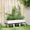Image de VIDAXL Jardinière avec treillis - Blanc