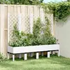 Image de VIDAXL Jardinière avec treillis blanc - 160x40x142 cm