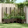 Image de VIDAXL Jardinière avec treillis - Marron PP