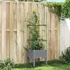 Image de vidaXL Jardinière avec treillis 40x40x142,5 cm - Gris Clair