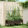 Image de VIDAXL Jardinière avec treillis - Marron