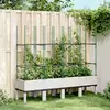 Image de vidaXL Jardinière avec treillis blanc