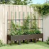 Image de vidaXL Jardinière avec Treillis Marron