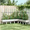 Image de vidaXL Jardinière avec Treillis - Blanc 200x160x142,5 cm