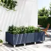 Image de vidaXL Jardinière à roulettes polypropylène - bleu gris 150x80x54 cm