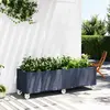 Image de vidaXL Jardinière à roulettes 160x50x54 cm - Bleu Gris
