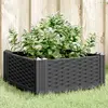 Image de vidaXL Jardinière avec piquets 42,5x42,5x28,5 cm - Noir