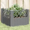 Image de vidaXL Jardinière avec piquets - Gris clair