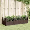 Image de Jardinière avec piquets marron 123,5x43,5x43,5 cm PP - vidaXL