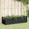 Image de vidaXL Jardinière avec piquets noir PP