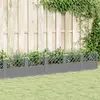 Image de vidaXL Jardinie`re piquets gris clair 363,5x43,5x43,5 cm