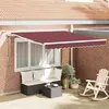 Image de vidaXL Auvent rétractable automatique avec LED bordeaux 300x250 cm
