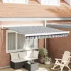 Image de vidaXL Auvent rétractable anthracite/blanc 3x2,5 m tissu et aluminium