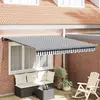 Image de vidaXL Auvent rétractable anthracite/blanc 3x2,5 m tissu et aluminium