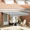Image de vidaXL Auvent rétractable anthracite et blanc 4x3 m tissu et aluminium
