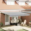 Image de vidaXL Auvent rétractable anthracite et blanc 4,5x3 m tissu/aluminium