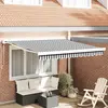 Image de vidaXL Auvent rétractable anthracite/blanc 3x2,5 m tissu et aluminium
