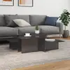 Image de vidaXL Tables Basses 2 pcs Gris Brillant