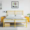 Image de vidaXL Tables de Chevet Jaune Acier