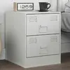 Image de vidaXL Table de chevet - Blanc Acier
