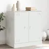 Image de vidaXL Buffet blanc acier
