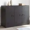 Image de VidaXL Buffet Noir Acier