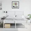 Image de vidaXL Tables de Chevet - Acier Blanc