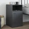 Image de vidaXL Table de chevet anthracite acier