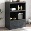Image de vidaXL Buffet haut anthracite 67x39x95 cm