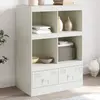 Image de vidaXL Buffet haut Blanc 67x39x95 cm acier