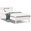 Image de vidaXL Cadre de lit sans matelas blanc 100x200 cm bois de pin massif