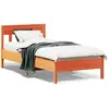 Image de vidaXL Cadre de lit sans matelas cire marron 90x190 cm bois pin massif
