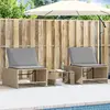 Image de vidaXL Chaises longues - Beige