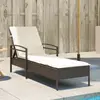 Image de vidaXL Résine Tressée - Chaise longue