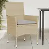 Image de vidaXL Chaises de Jardin avec Coussins - Résine Tressée Beige