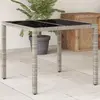 Image de vidaXL Table de jardin gris clair
