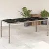 Image de vidaXL Table de jardin 190x90x75 cm - Gris clair