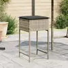 Image de vidaXL Tabouret jardin avec coussins - Rotin, Lot de 2