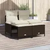 Image de Salon de jardin VIDAXL 4 pcs marron résine tressée