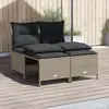 Image de vidaXL Salon de jardin 4 pcs - Gris clair