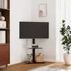 Image de vidaXL Meuble TV d'angle 2 niveaux pour 32-65 pouces noir