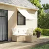 Image de vidaXL Auvent rétractable crème 150x150 m tissu et acier