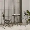 Image de vidaXL Ensemble bistrot mosaïque - Noir et blanc