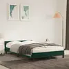 Image de vidaXL Cadre de lit sans matelas vert foncé 120x190 cm velours