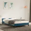 Image de vidaXL Cadre de lit sans matelas bleu foncé 120x190 cm velours