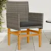 Image de vidaXL Chaises de jardin coussins lot de 2 - Gris