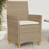 Image de vidaXL Chaises de jardin - Résine tressée beige