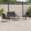 Image de vidaXL Ensemble Salon de Jardin 4 pcs - Noir