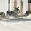 Image de vidaXL Salon de jardin 4 pcs - Gris clair
